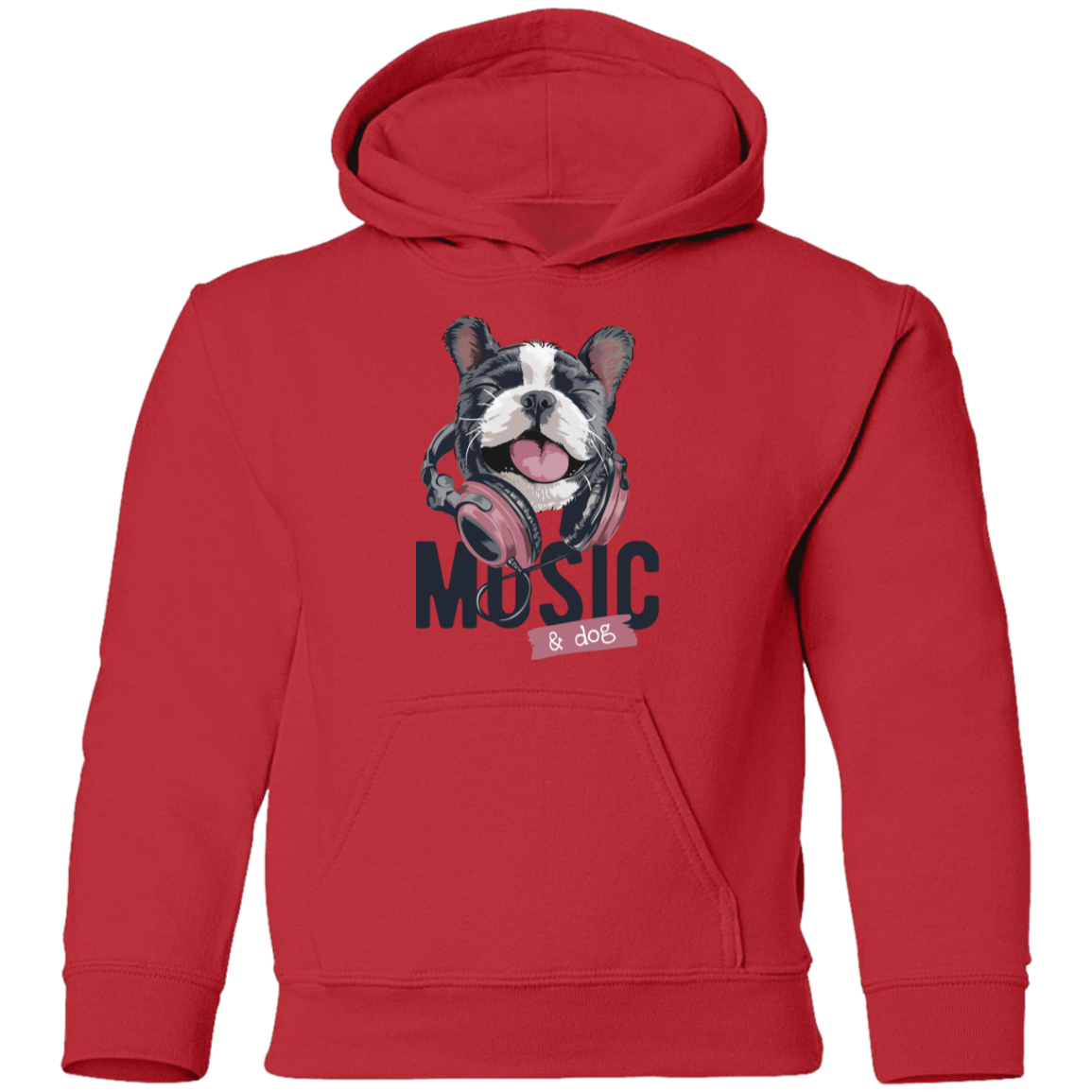 Dog Headphones Kids Hoodie