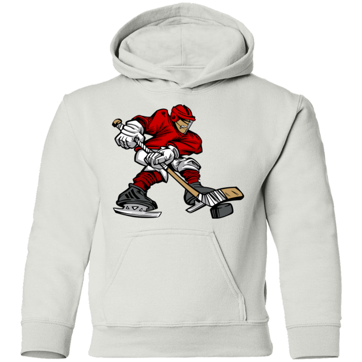 Hockey Player Cartoon Kids Hoodie