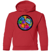 Colorful Floral Peace Sign Kids Hoodie