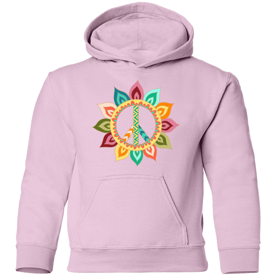 Floral Peace Sign Kids Hoodie