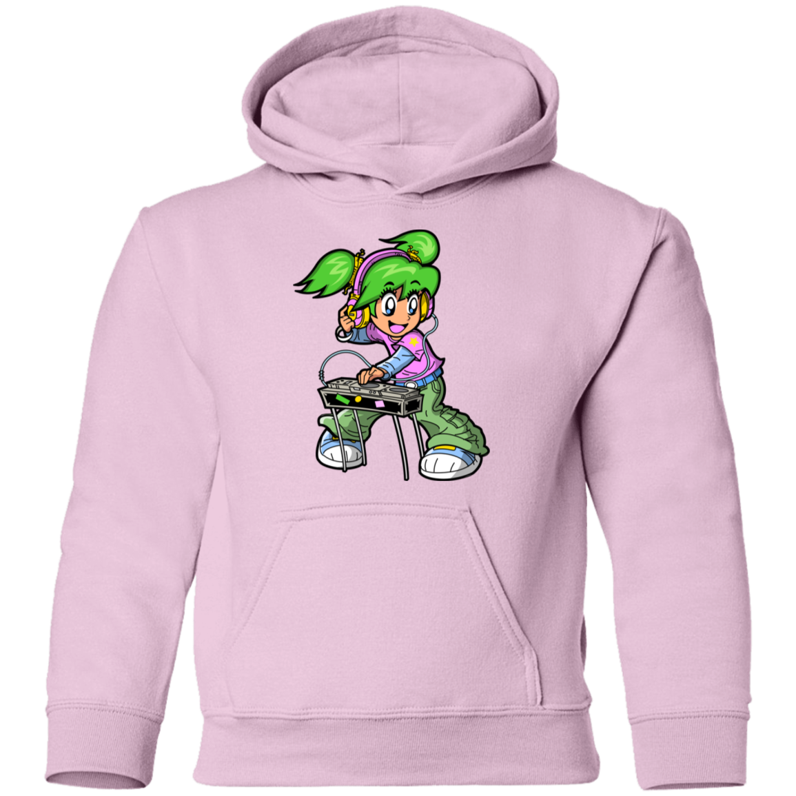 DJ Girl Cartoon Kids Hoodie
