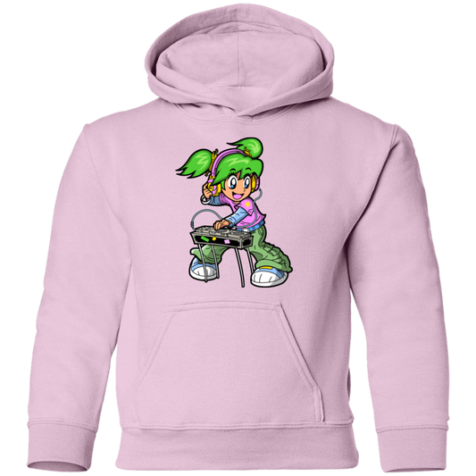 DJ Girl Cartoon Kids Hoodie