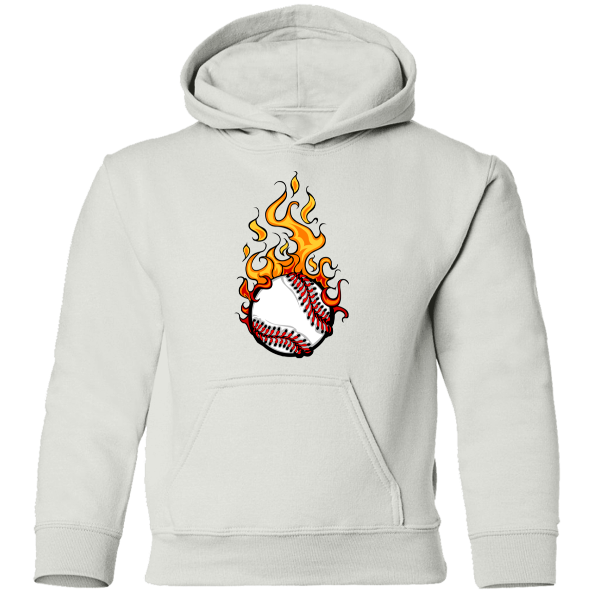 Fire Baseball Kids Hoodie
