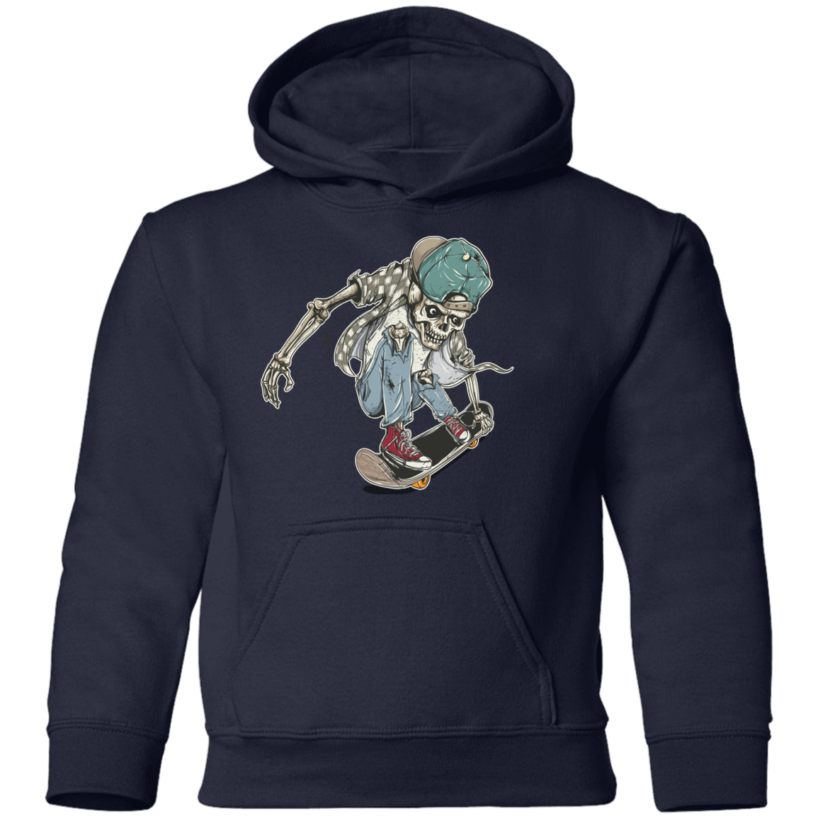 Skeleton Skater Kids Hoodie