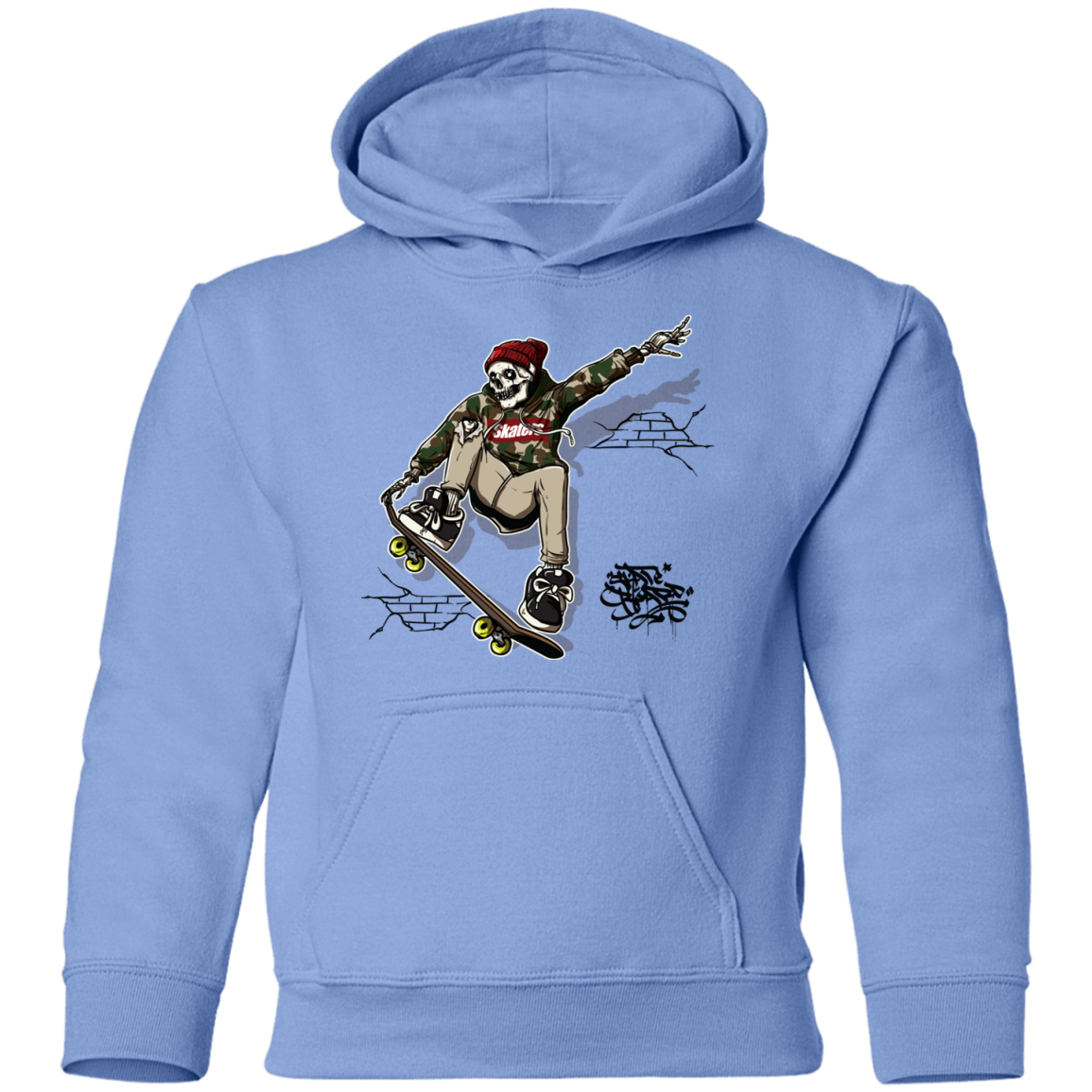 Skeleton Skater Kids Hoodie
