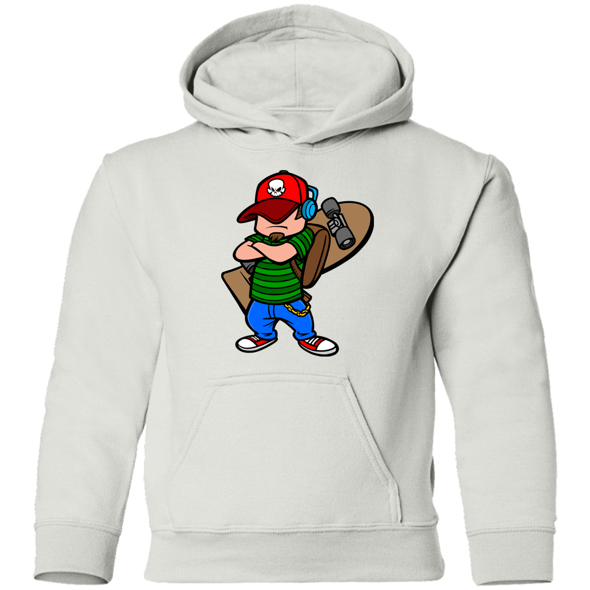 Skater Boy Cartoon Kids Hoodie