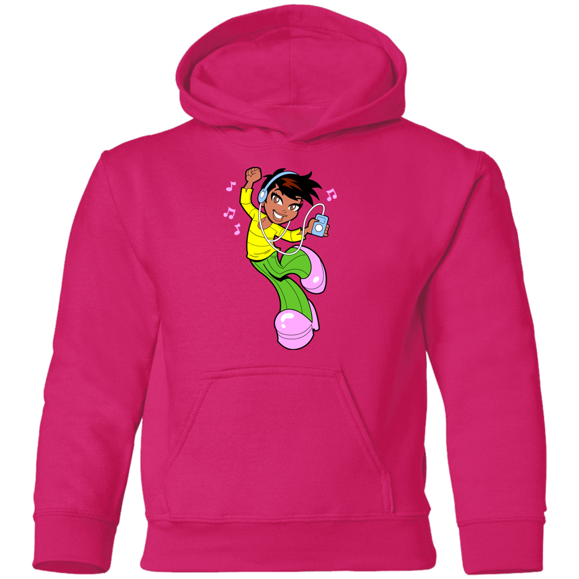 Dancing Girl Cartoon Kids Hoodie