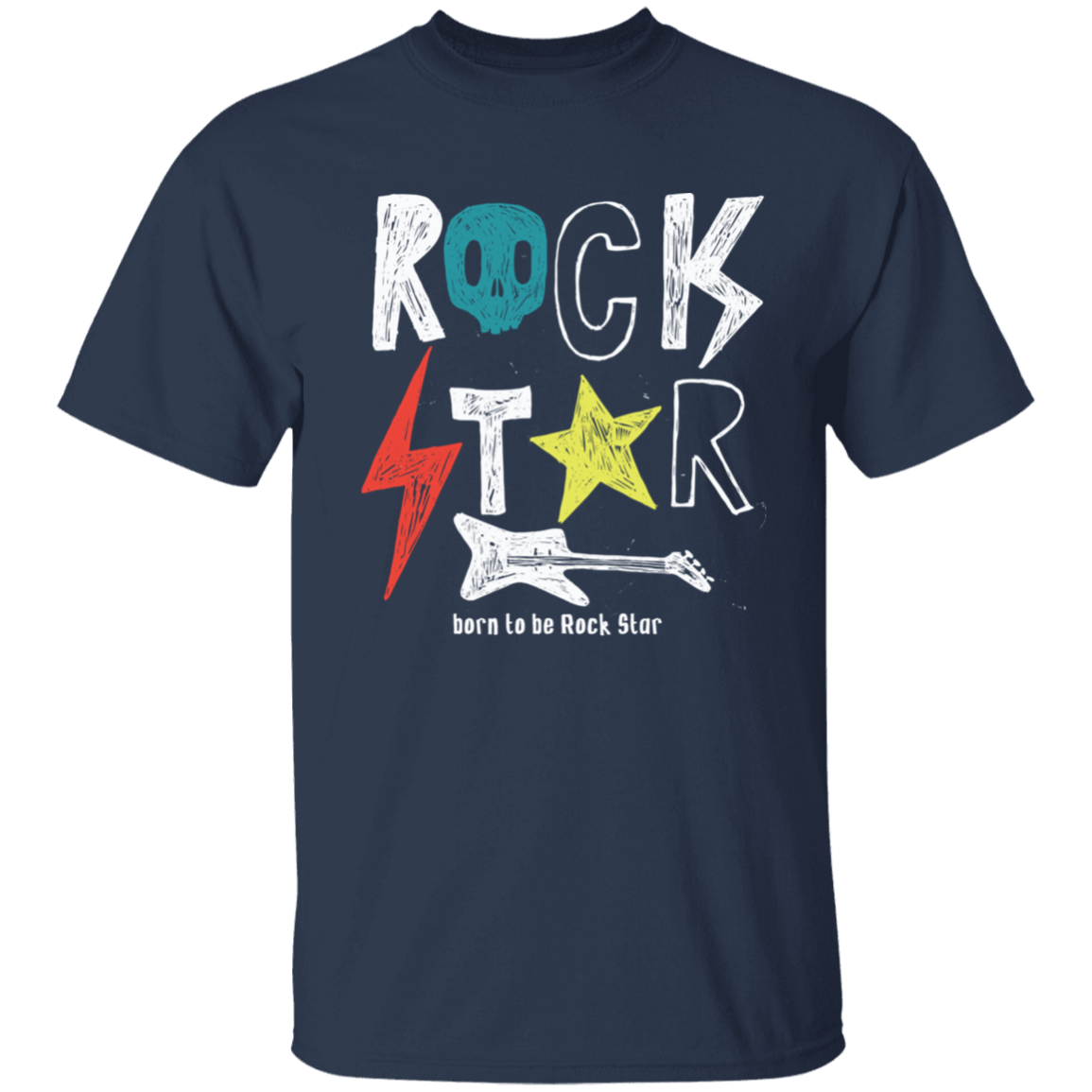 Rock Star Kids T-Shirt Navy YL