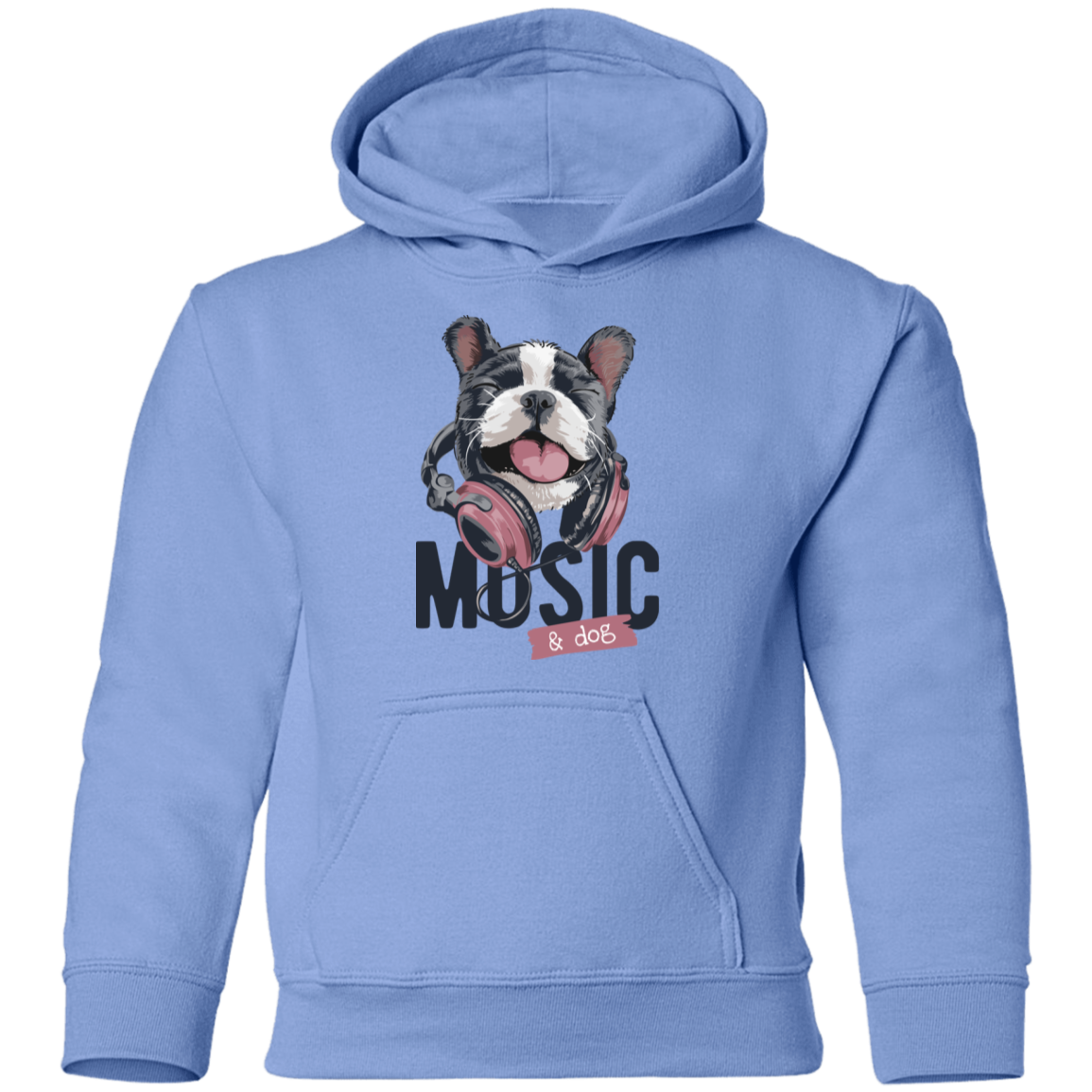 Dog Headphones Kids Hoodie
