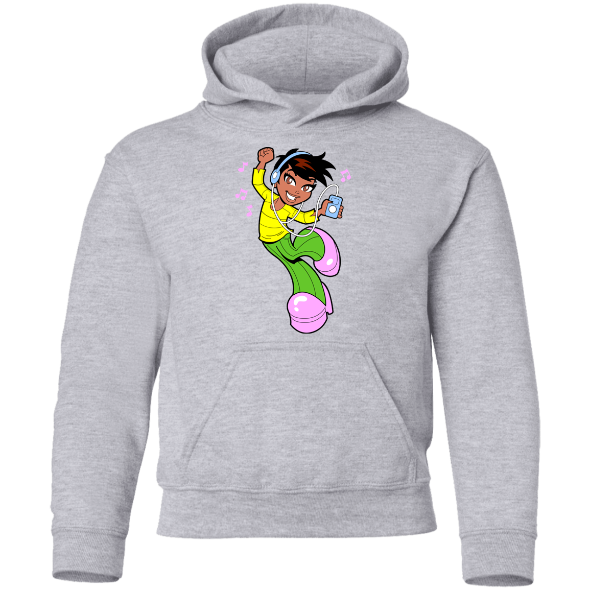 Dancing Girl Cartoon Kids Hoodie