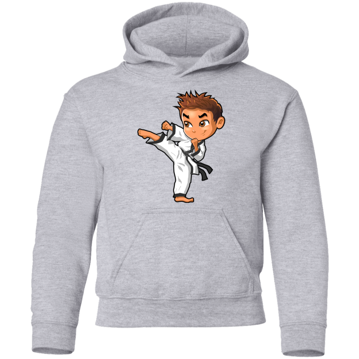 Karate Cartoon Boy Kids Hoodie