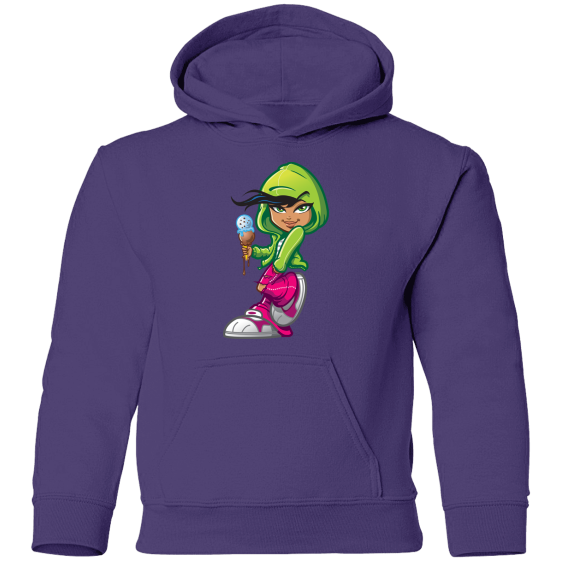 Ice Cream Girl Cartoon Kids Hoodie
