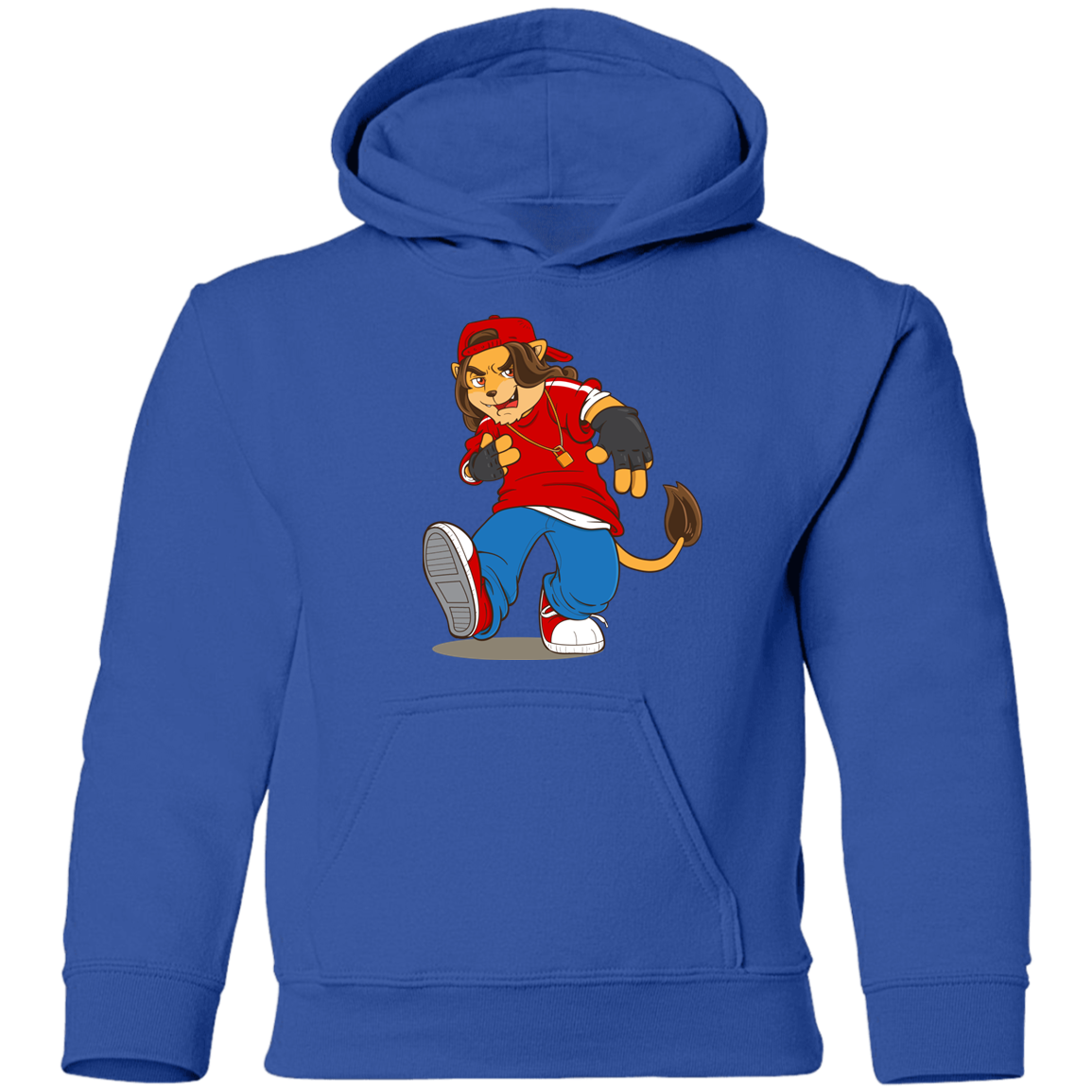 Hip Hop Lion Cartoon Kids Hoodie