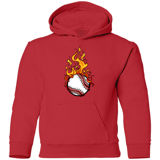 Fire Baseball Kids Hoodie