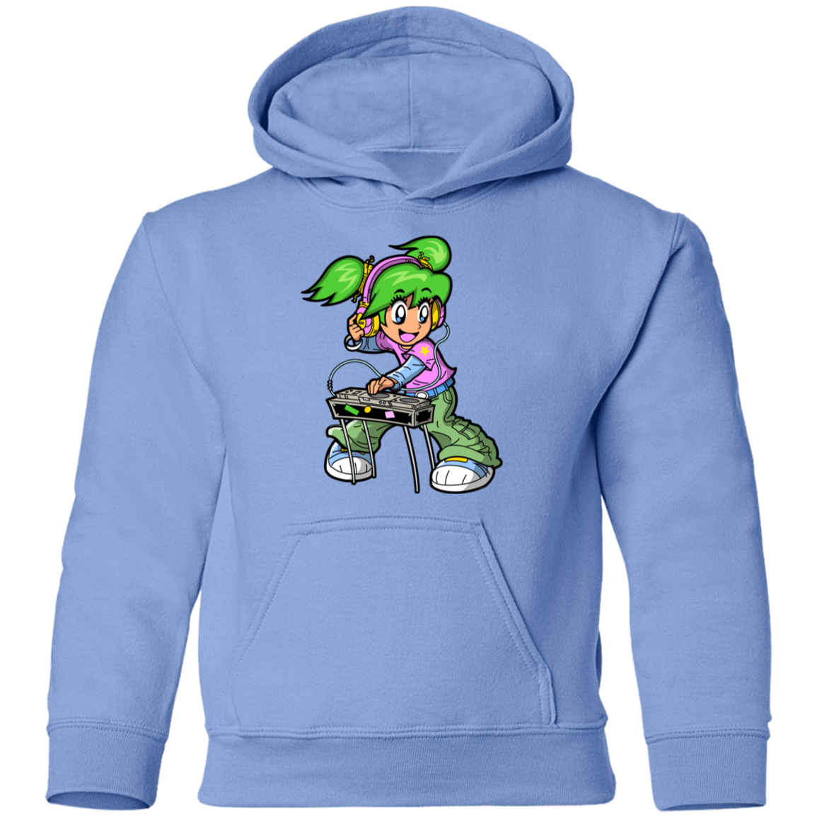 DJ Girl Cartoon Kids Hoodie