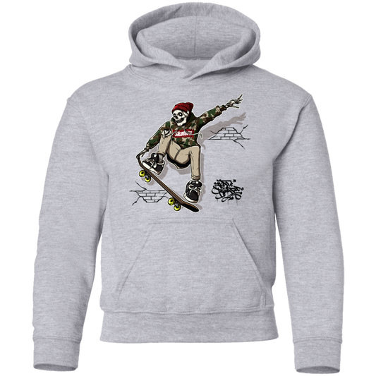 Skeleton Skater Kids Hoodie