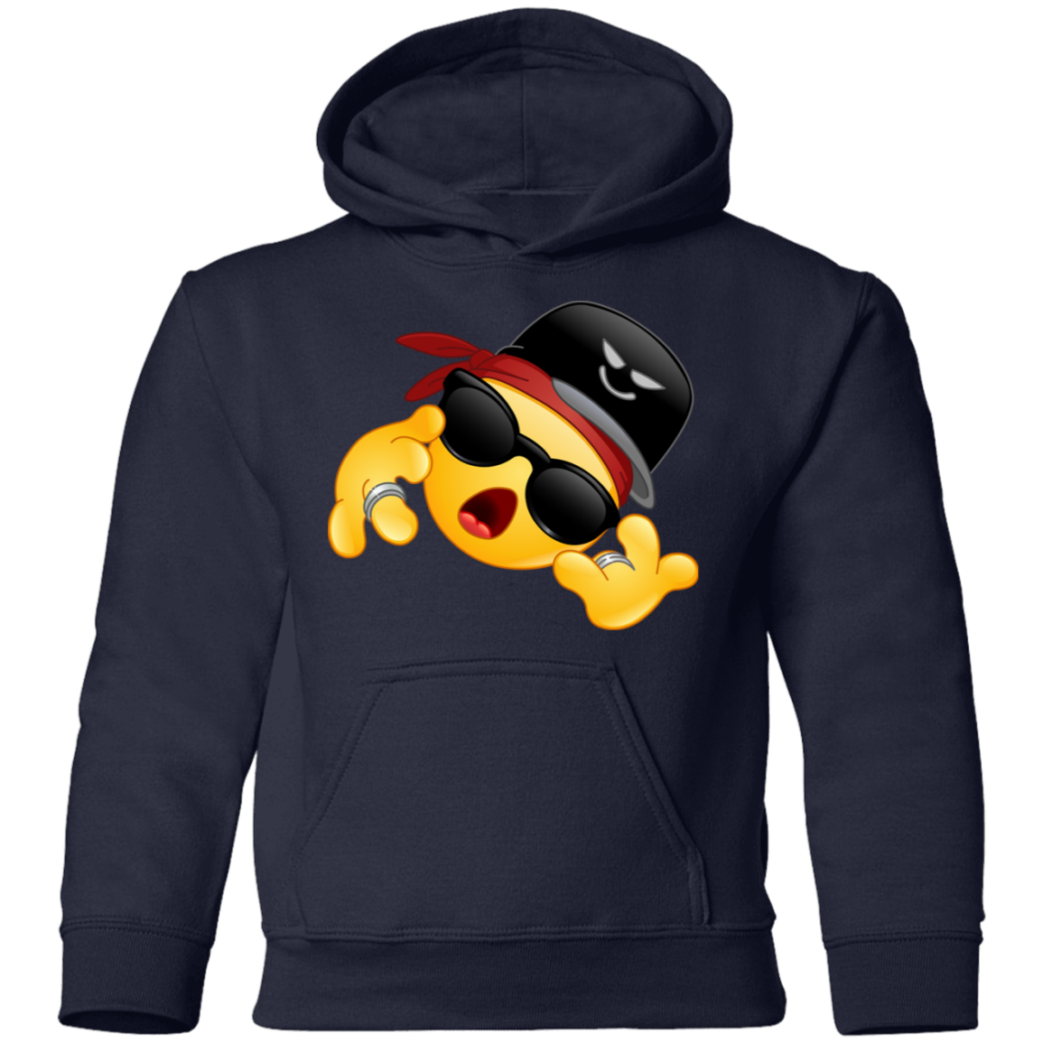 Cool Hip Hop Emoji Kids Hoodie