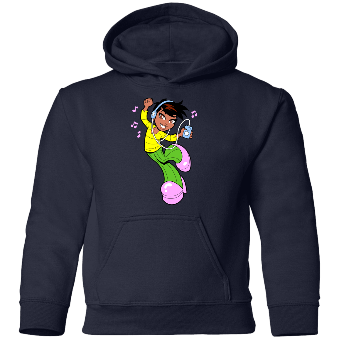 Dancing Girl Cartoon Kids Hoodie
