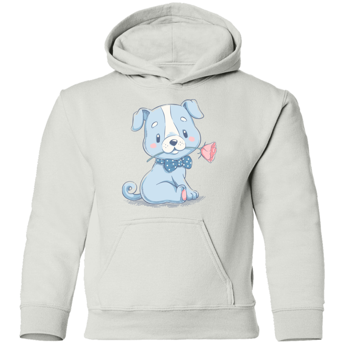 Puppy Dog Rose Kids Hoodie