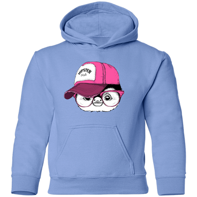 Hipster penguin Head Kids Hoodie