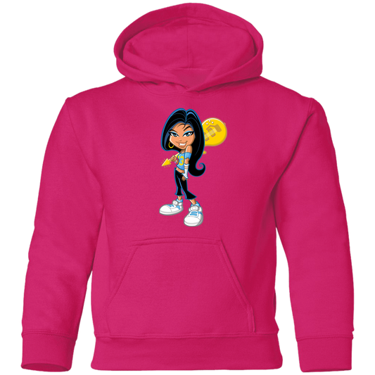 Guitar Girl Cartoon Kids Hoodie