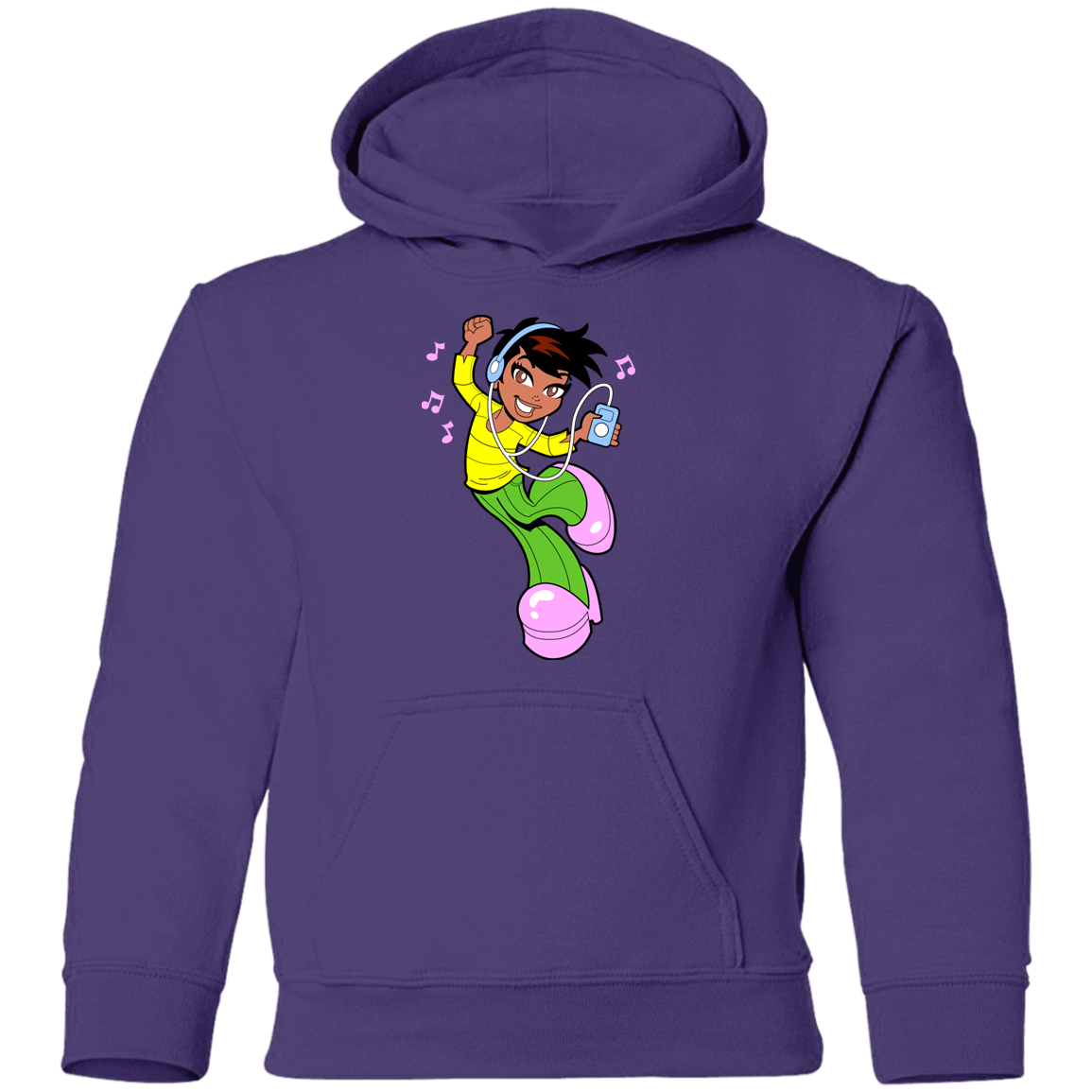 Dancing Girl Cartoon Kids Hoodie