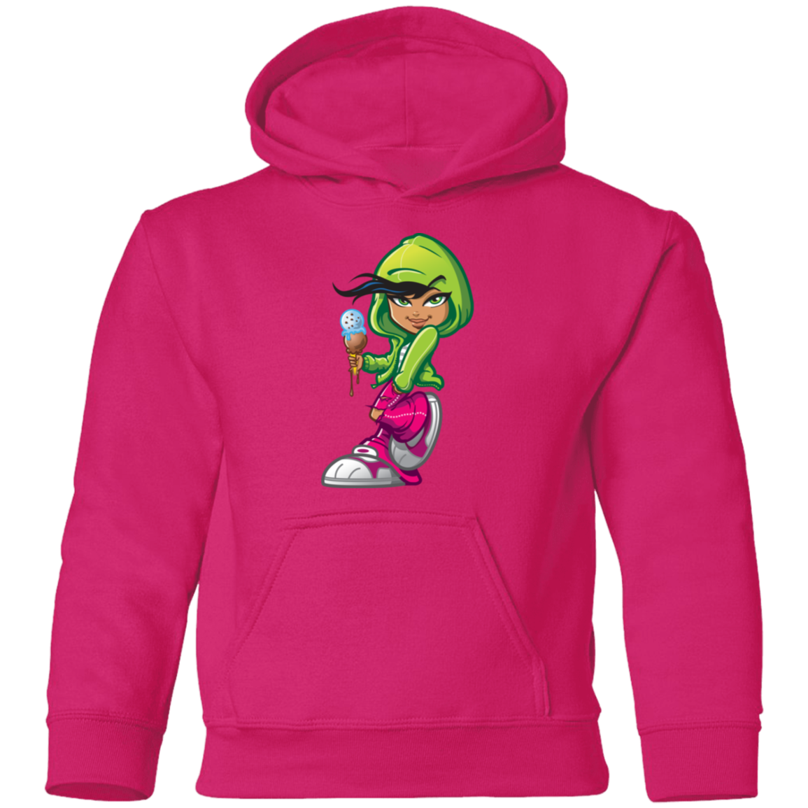 Ice Cream Girl Cartoon Kids Hoodie