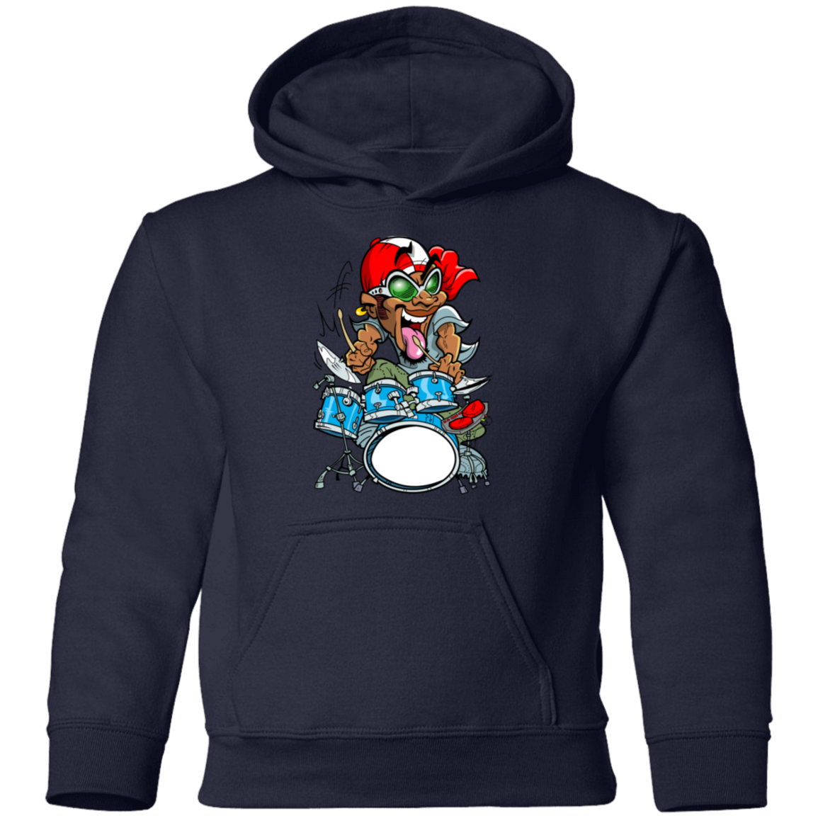 Drummer Cartoon Kids Hoodie