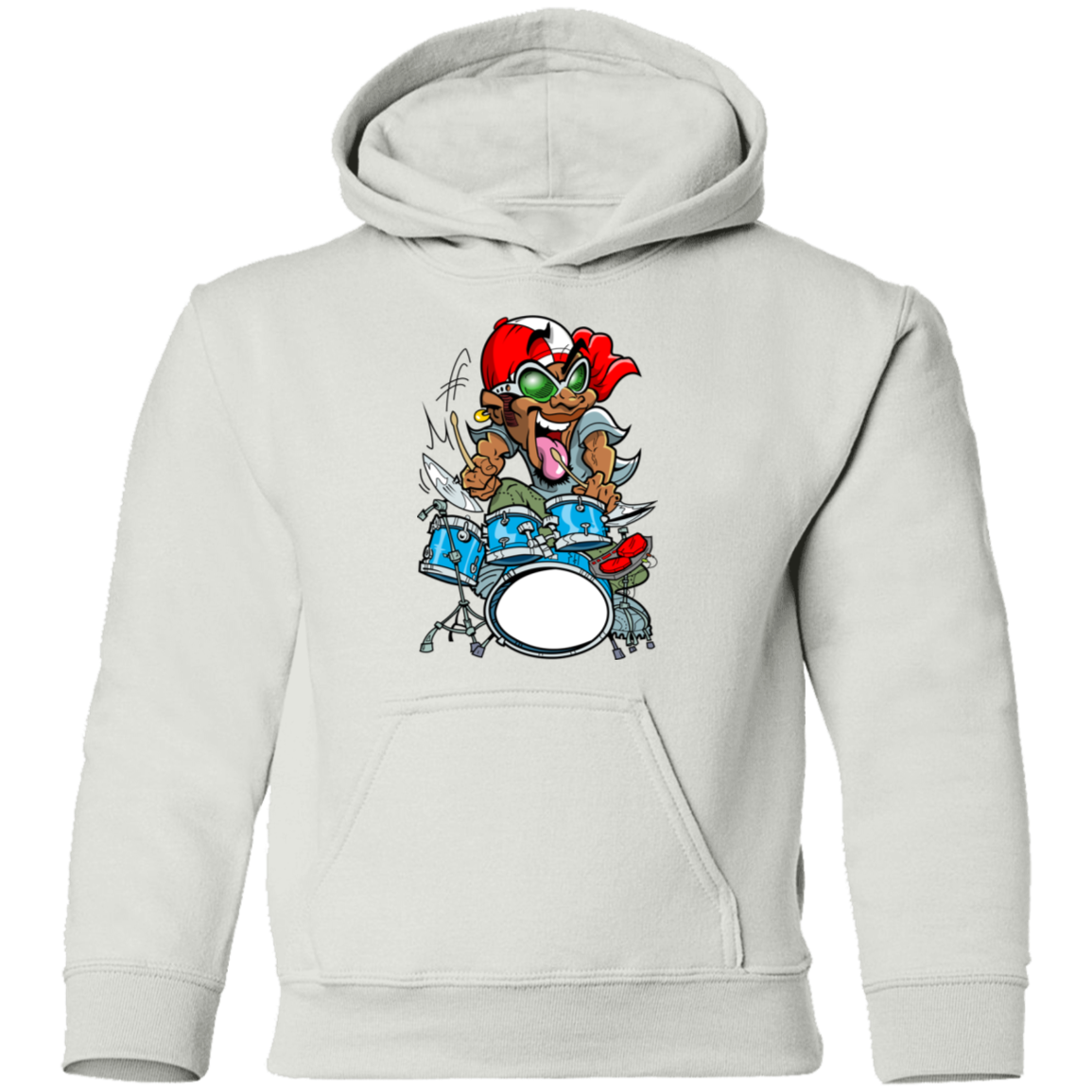 Drummer Cartoon Kids Hoodie