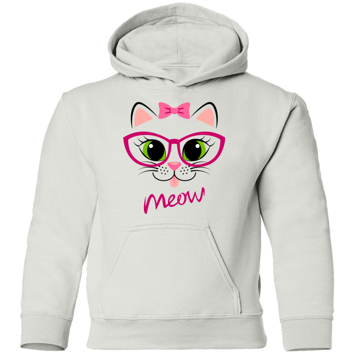 Pink Kitty Cat Kids Hoodie