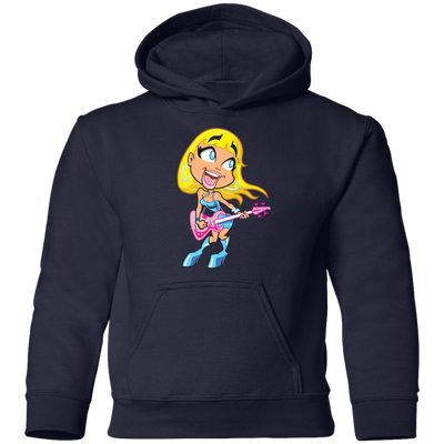 Guitar Girl Cartoon Kids Hoodie