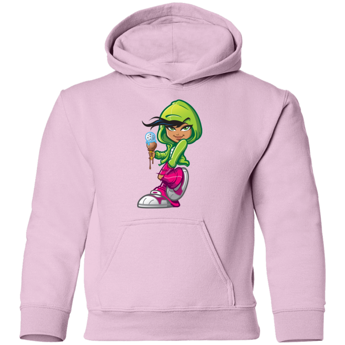 Ice Cream Girl Cartoon Kids Hoodie