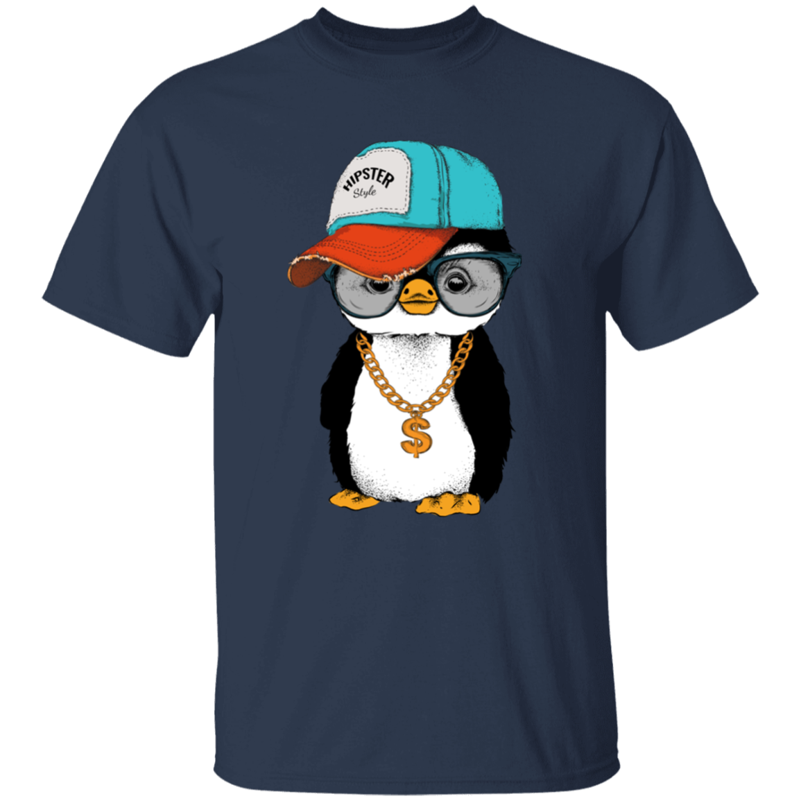 Hipster Penguin Kids T-Shirt CC