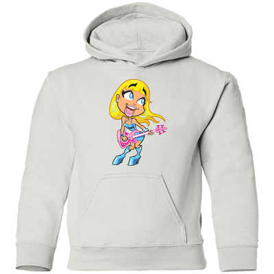 Guitar Girl Cartoon Kids Hoodie