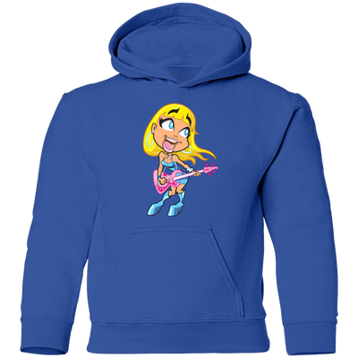 Guitar Girl Cartoon Kids Hoodie