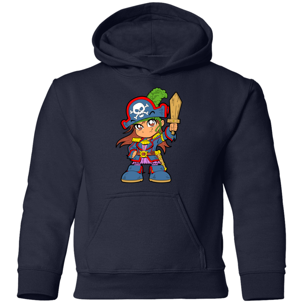 Pirate Girl Cartoon Kids Hoodie