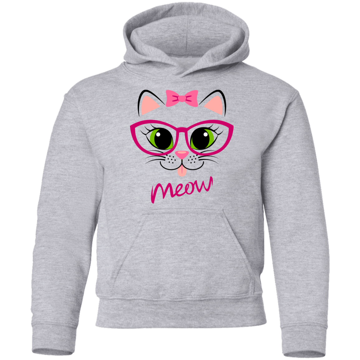 Pink Kitty Cat Kids Hoodie