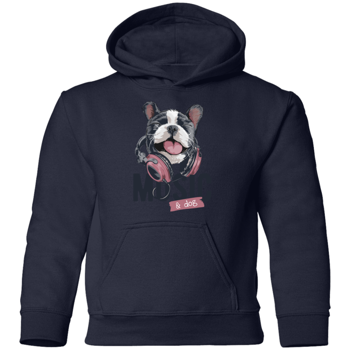 Dog Headphones Kids Hoodie