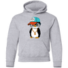 Cool Hipster Penguin Kids Hoodie