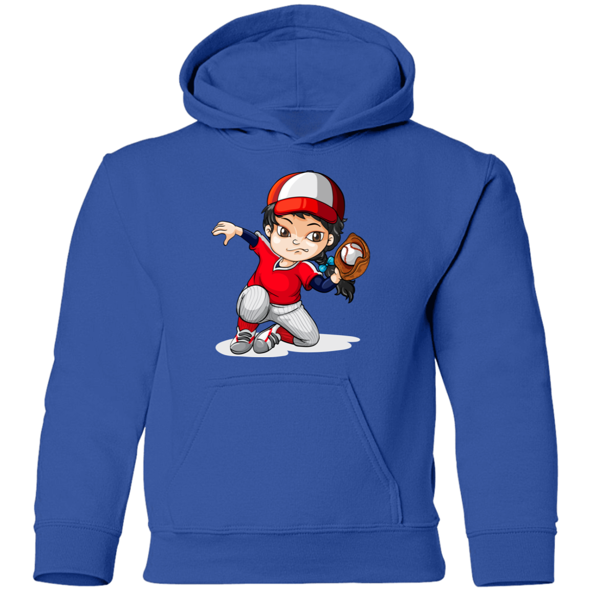 Baseball Cartoon Kids Hoodie