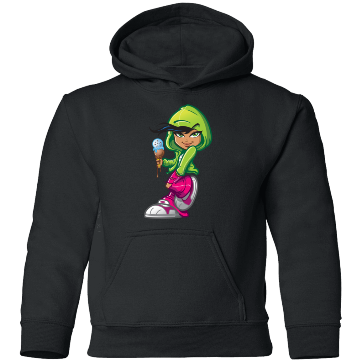Ice Cream Girl Cartoon Kids Hoodie
