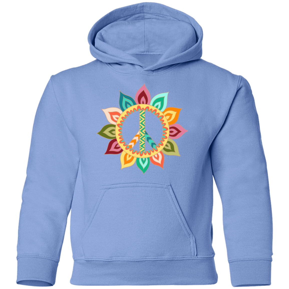 Floral Peace Sign Kids Hoodie