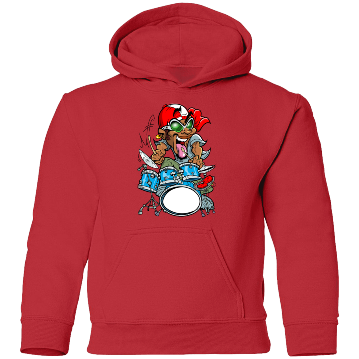 Drummer Cartoon Kids Hoodie