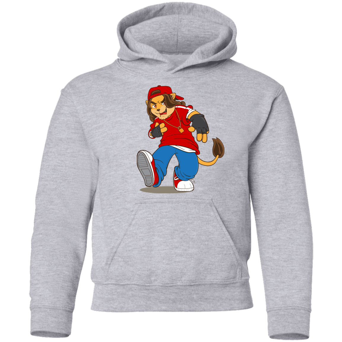 Hip Hop Lion Cartoon Kids Hoodie