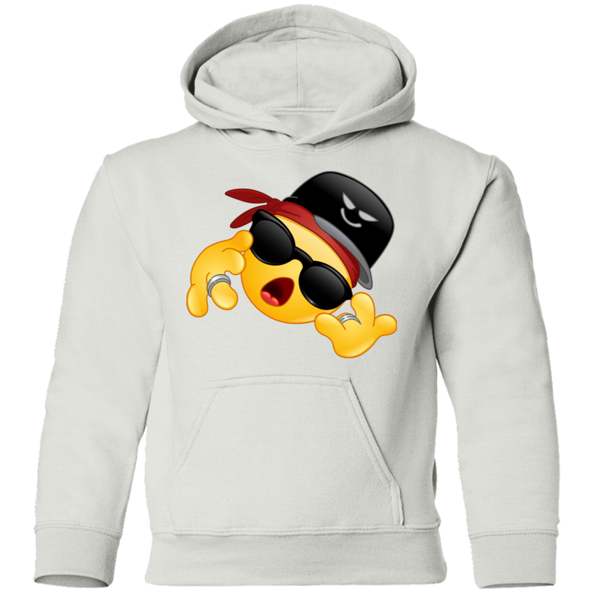Cool Hip Hop Emoji Kids Hoodie