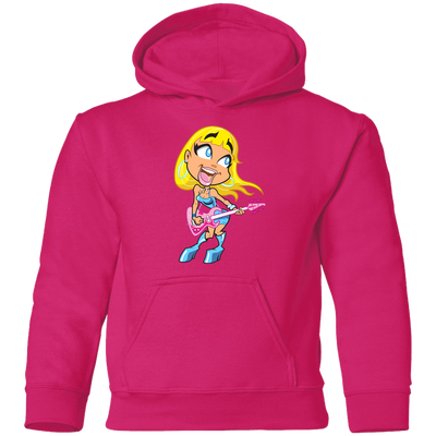 Guitar Girl Cartoon Kids Hoodie