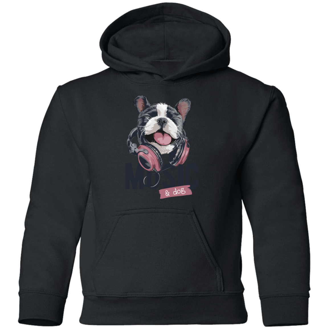 Dog Headphones Kids Hoodie