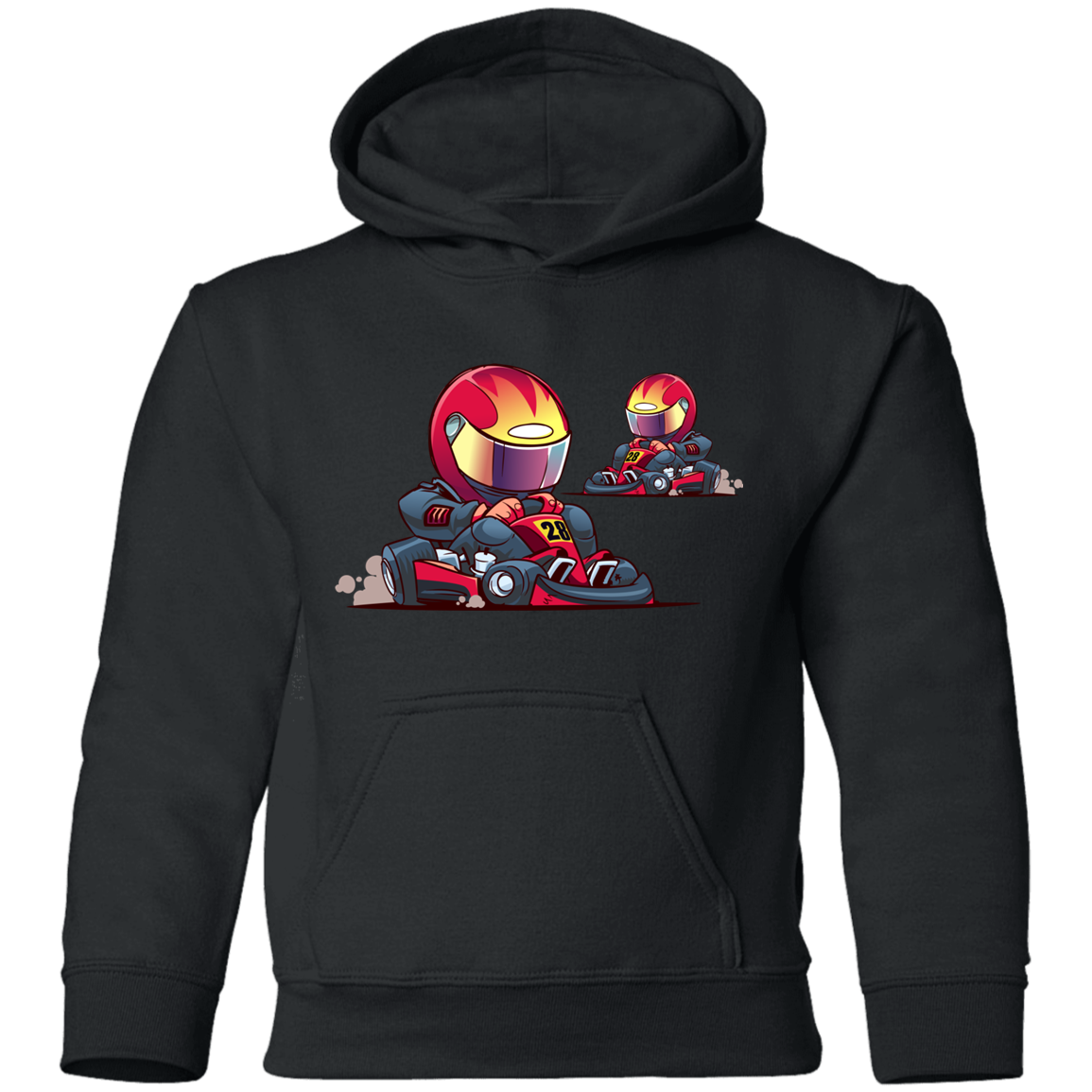 Go-Kart Cartoon Kids Hoodie