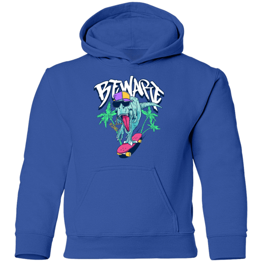 Beware Dinosaur Skater Kids Hoodie
