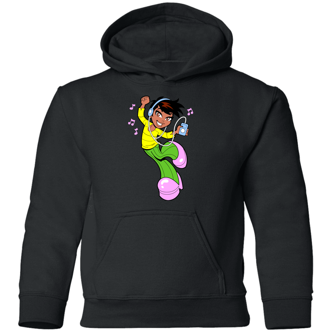 Dancing Girl Cartoon Kids Hoodie